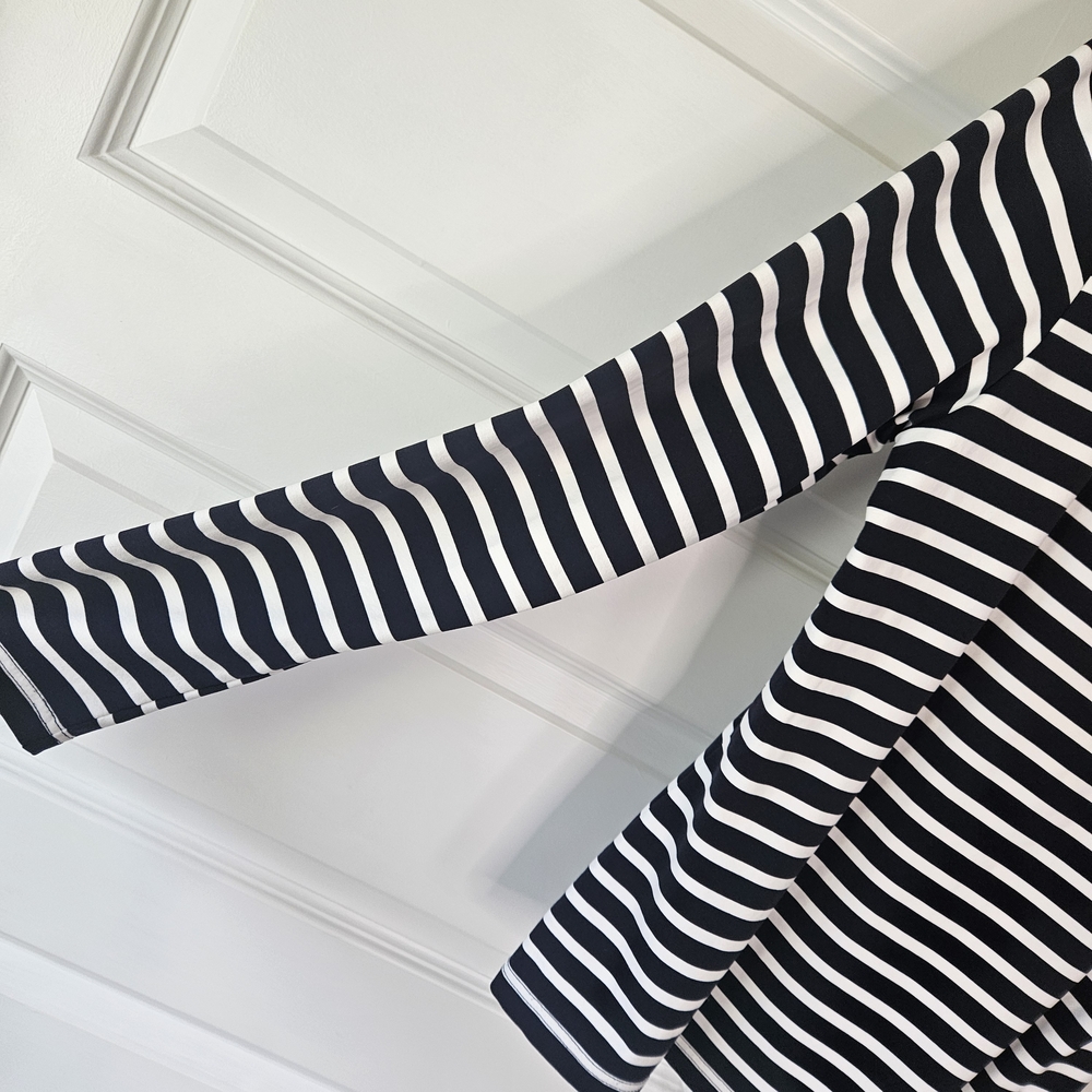 Authentic Saint James French Navy Tee - Vertical Stripe Shoulder Detail - Picture 5 of 8